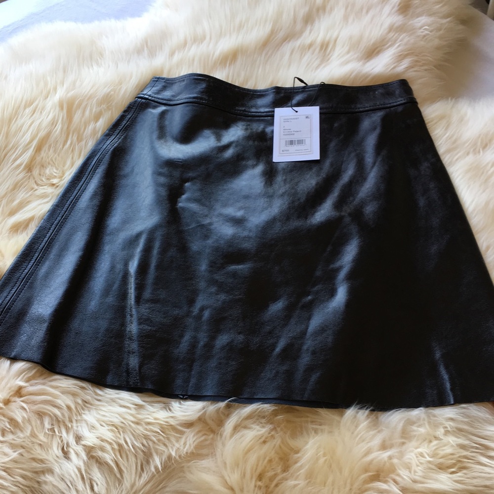 Black leather skirt. Theory. Size 2. New w/ tags